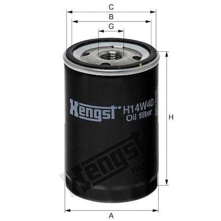 Hengst Oil Filter, H14W40 H14W40